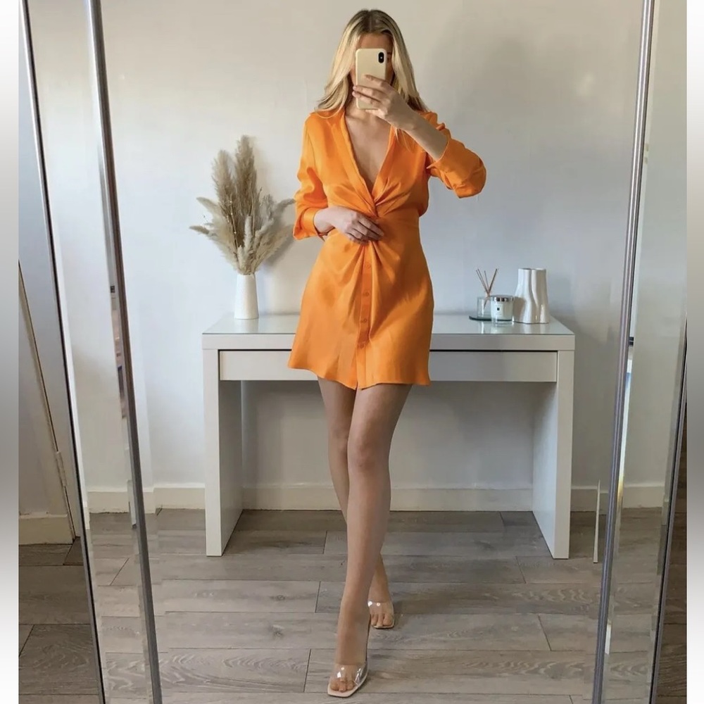 Zara Dress, Size Medium, Orange